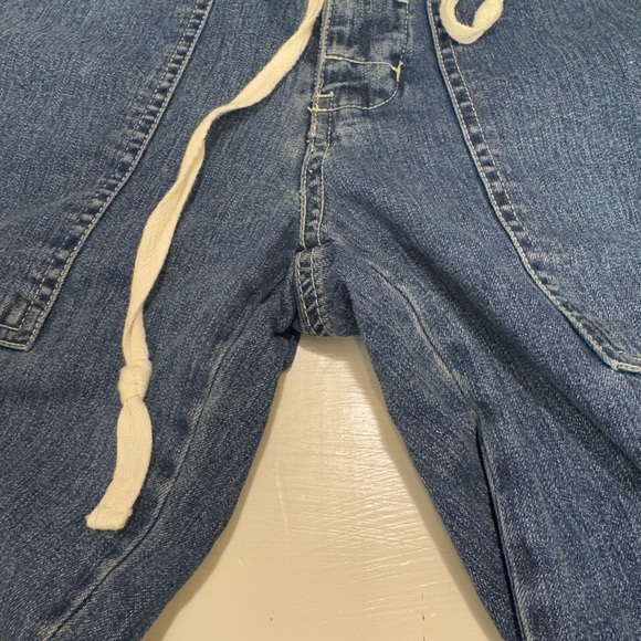 Old Navy Blue Relaxed Fit Jeans with Drawstring Waistband Denim Women’s Size 2 - Picture 12 of 16
